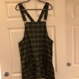 Plaid Overall Dress w/ POCKETS!